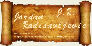 Jordan Radisavljević vizit kartica